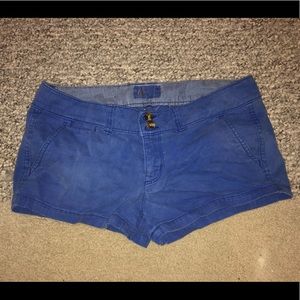 American Eagle Blue Stretch Mini-Shorts